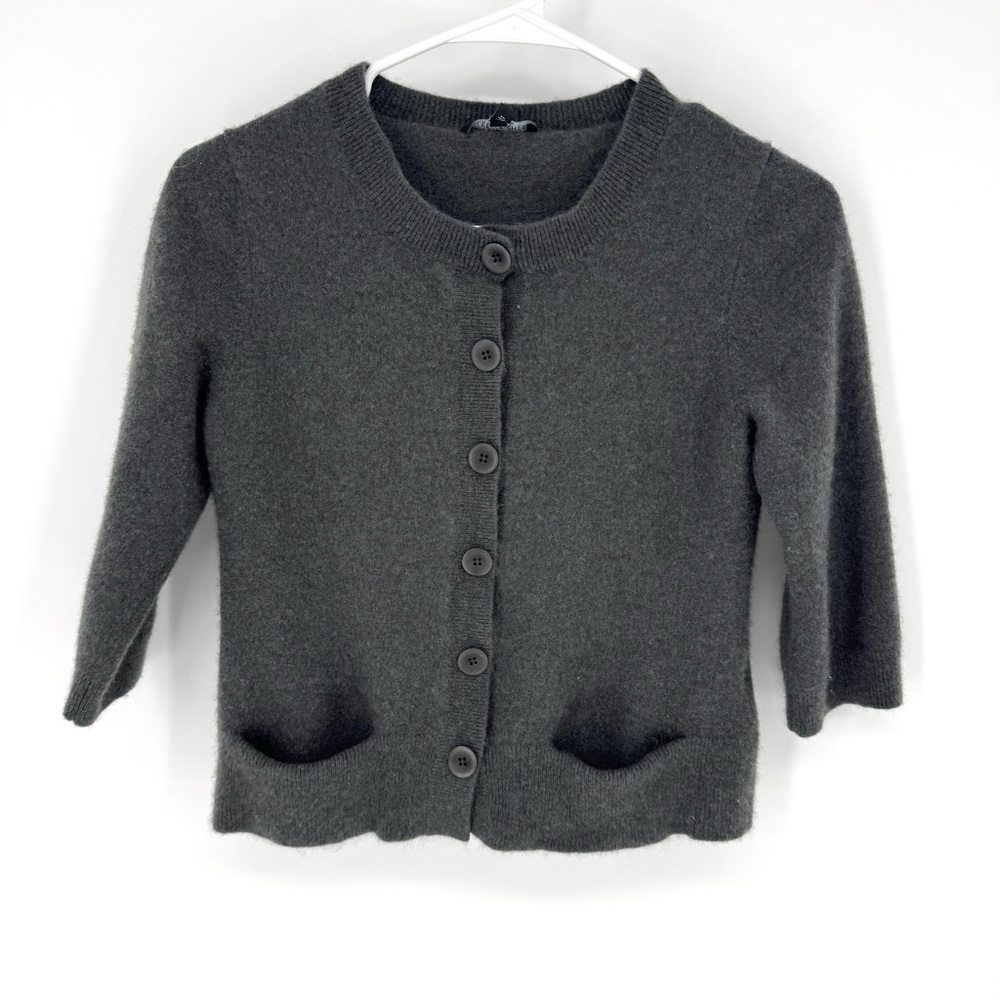 Eileen Fisher Gray Button-Up Cardigan
